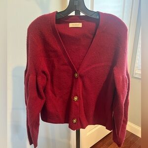 NAADAM Burgundy Women's Cardigan